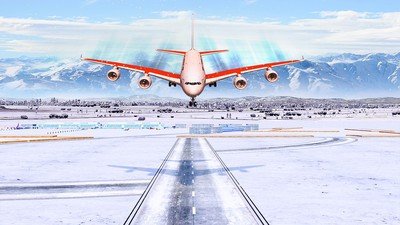风雪货运飞机着陆